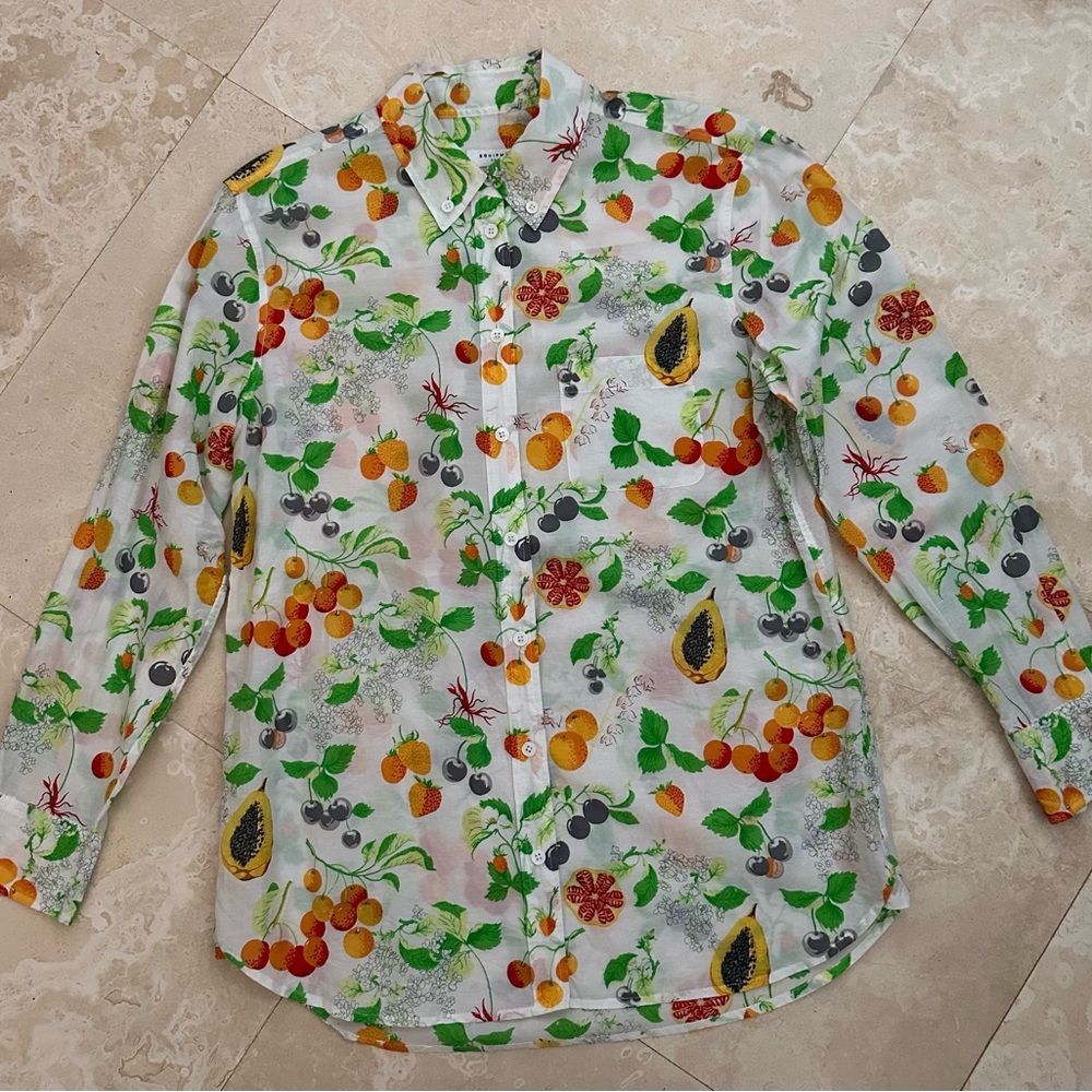 Equipment Voile cotton blouse Small